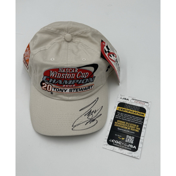 Tony Stewart Signed Hat NASCAR Winston Cup Champion 2002 Chase JSA COA - Picture 1 of 11